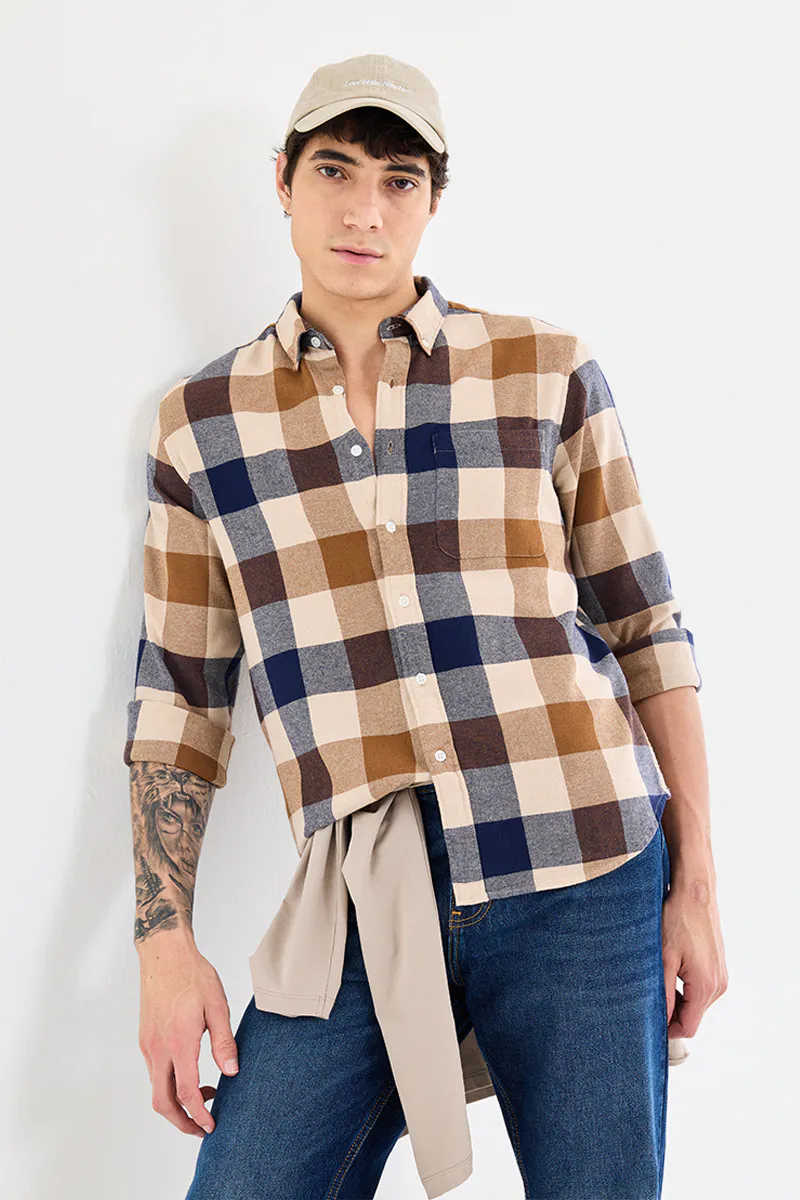 Checks Regular Fit 100% Cotton Shirt - Image 1