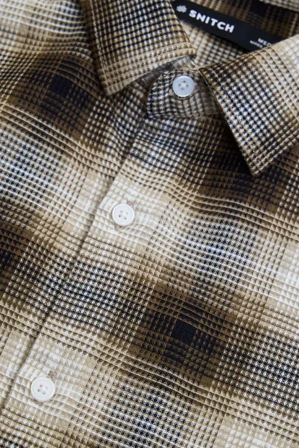 Slim Fit Checks 100% Cotton Shirt