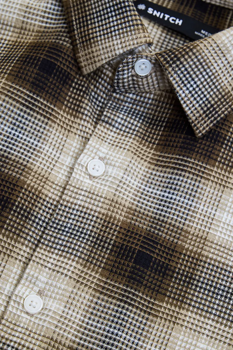 Slim Fit Checks 100% Cotton Shirt - Image 5