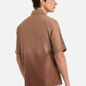 Linen Blend Box Fit Ombre Shirt - Image 3