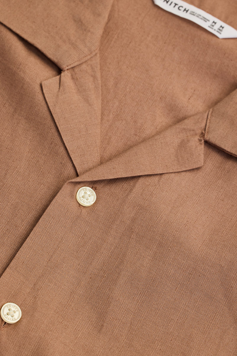 Linen Blend Box Fit Ombre Shirt - Image 2